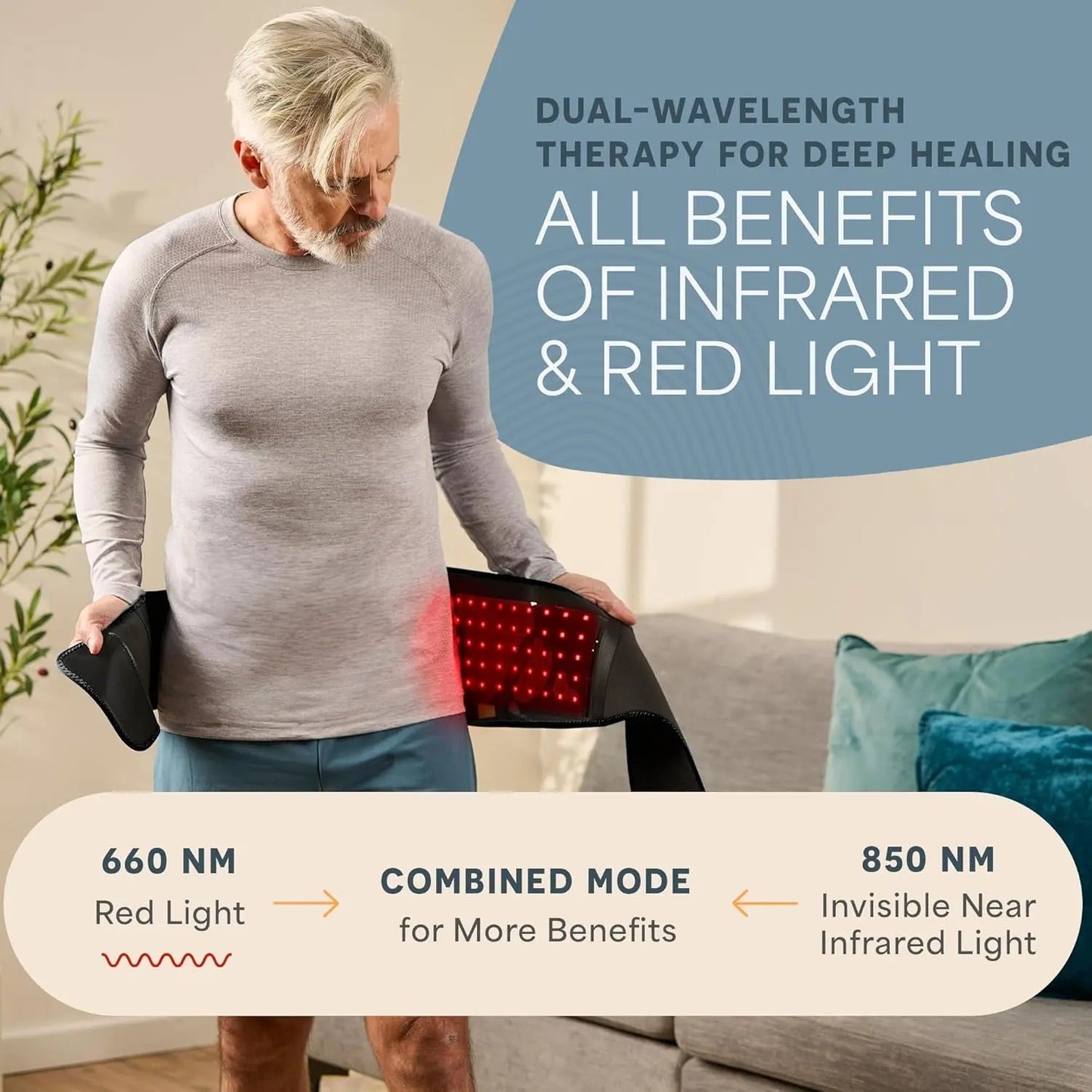 AllevaRed Lite Red Light Therapy Belt