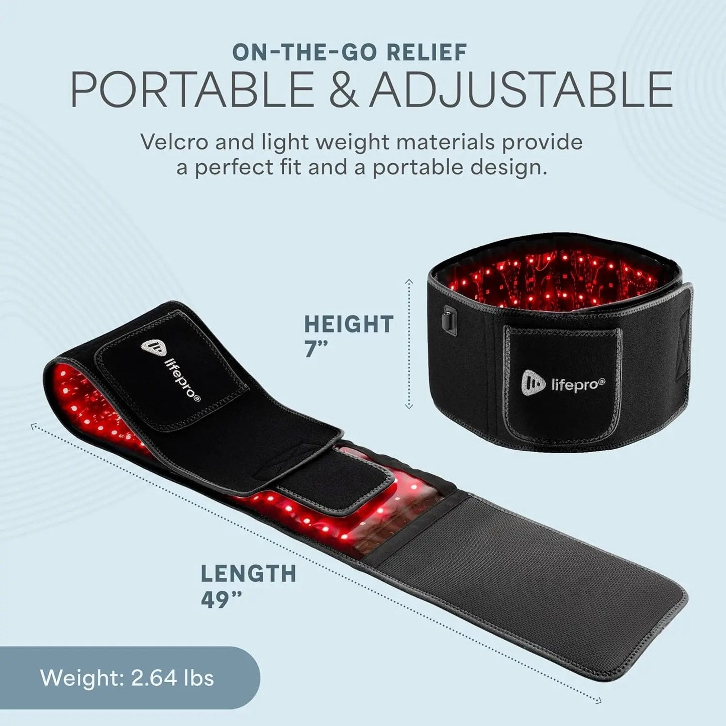 AllevaRed Lite Red Light Therapy Belt