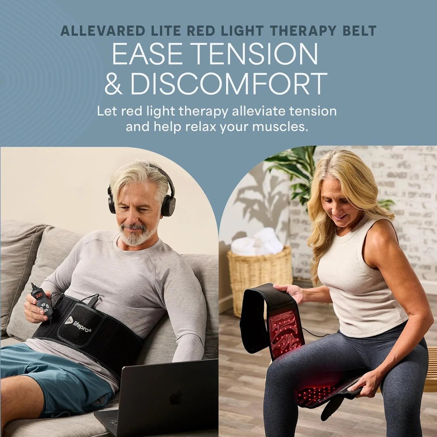 AllevaRed Lite Red Light Therapy Belt